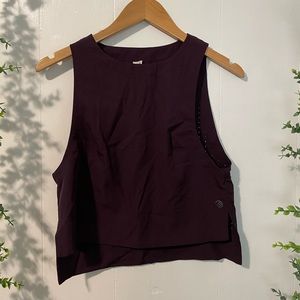 Deep purple workout cropped tank top